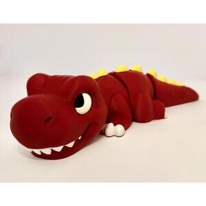 Large 3D Printed Articulated Dino – Colorful Flexible Dinosaur Toy Figurine